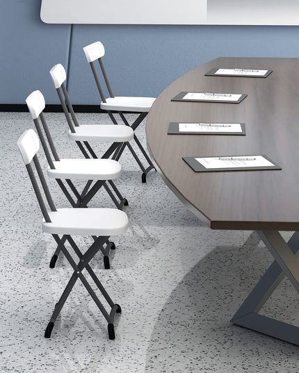 Giantex 2-Pack Folding Chairs, Plastic Event Chairs, Lightweight Foldable Chairs with Solid X-Shape Frame