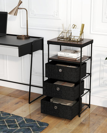 Giantex 3-Drawer Storage Cabinet Slim Storage Organizer