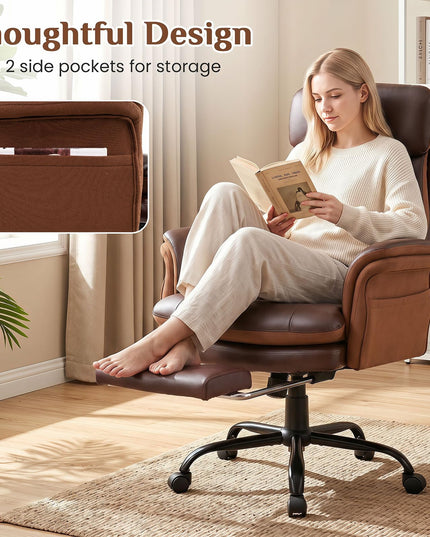 Giantex Big & Tall Office Chair with Adjustable Armrest
