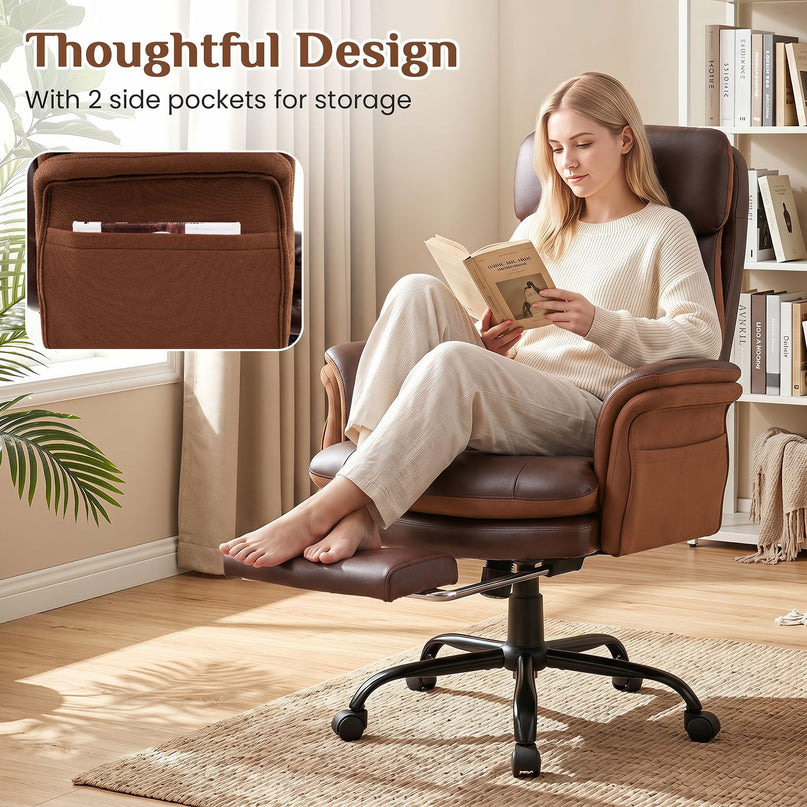 Giantex Big & Tall Office Chair with Adjustable Armrest
