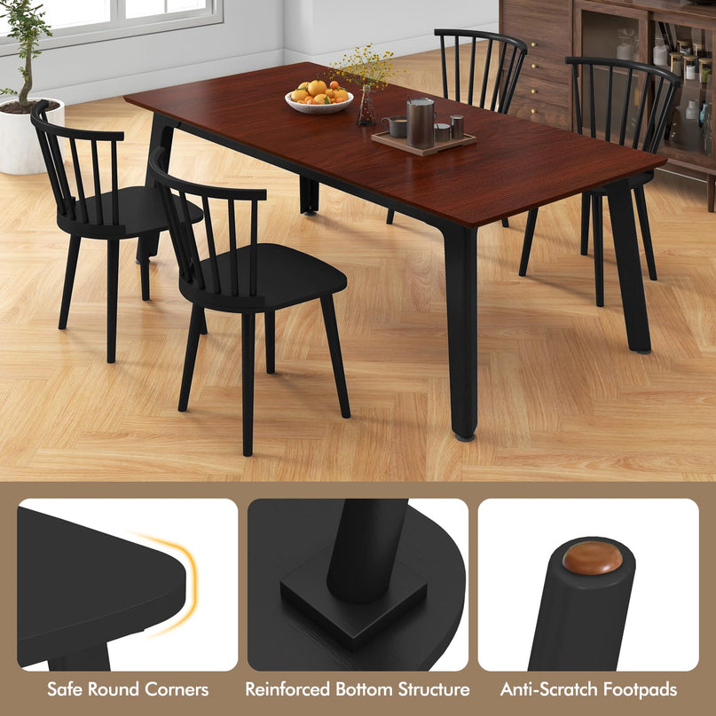 Giantex Windsor Dining Chairs Set of 2/4 for Home Living Room