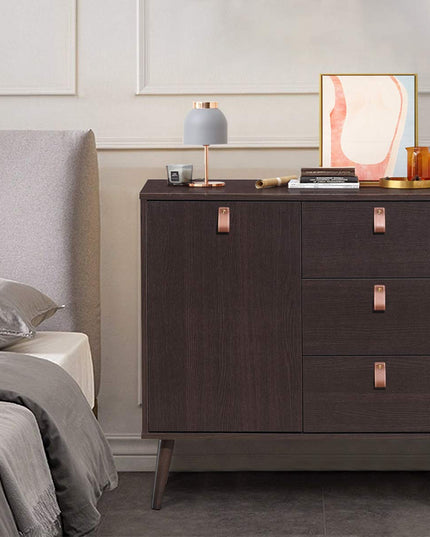 Giantex Sideboard Storage Cabinet with Doors and Adjustable Shelf (Dark Brown)