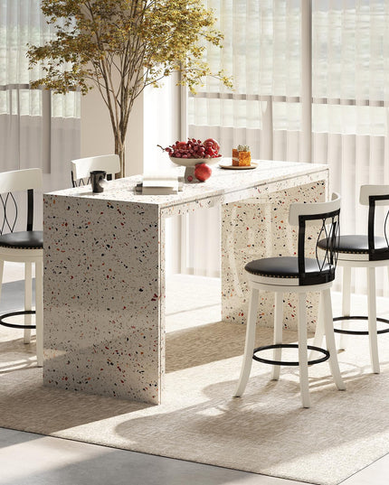 Giantex Bar Stools Set of 2/4 with Footrest for Kitchen Island & Pub