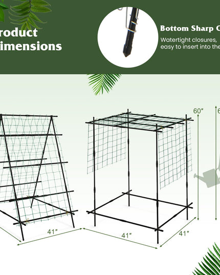 Giantex Cucumber Trellis, Trellis for Climbing Plants Outdoor