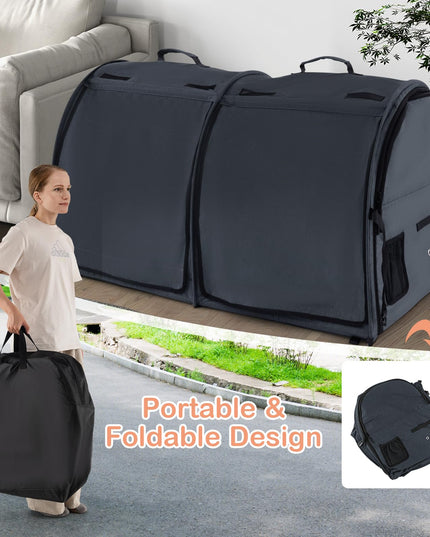 Giantex 40 Inch Cat Carrier with Double Compartments