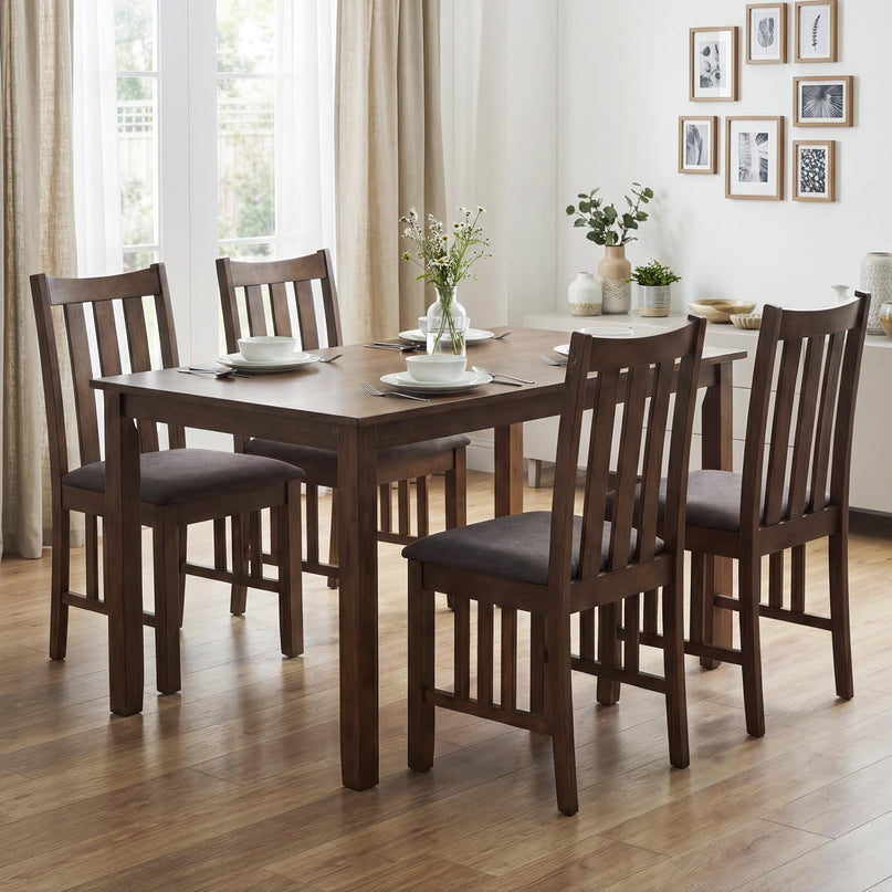 Giantex Rubber Wood Dining Chairs Set of 2/4