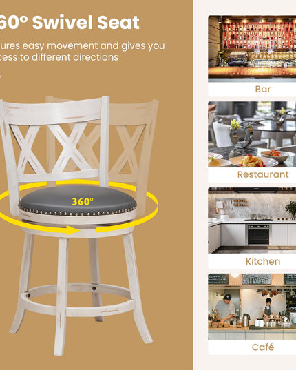 Giantex 25.5" Bar Stools Set
