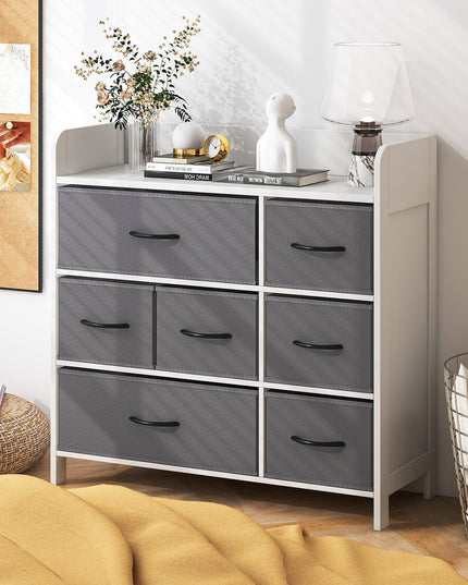Giantex Storage Cabinet with 7 Drawers & Open Shelf, Chest of Drawers, Console Table