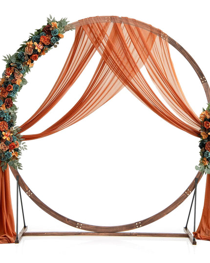 Giantex 7.4 FT Round Solid Wood Arbor for Ceremony Wedding Backdrop Stand