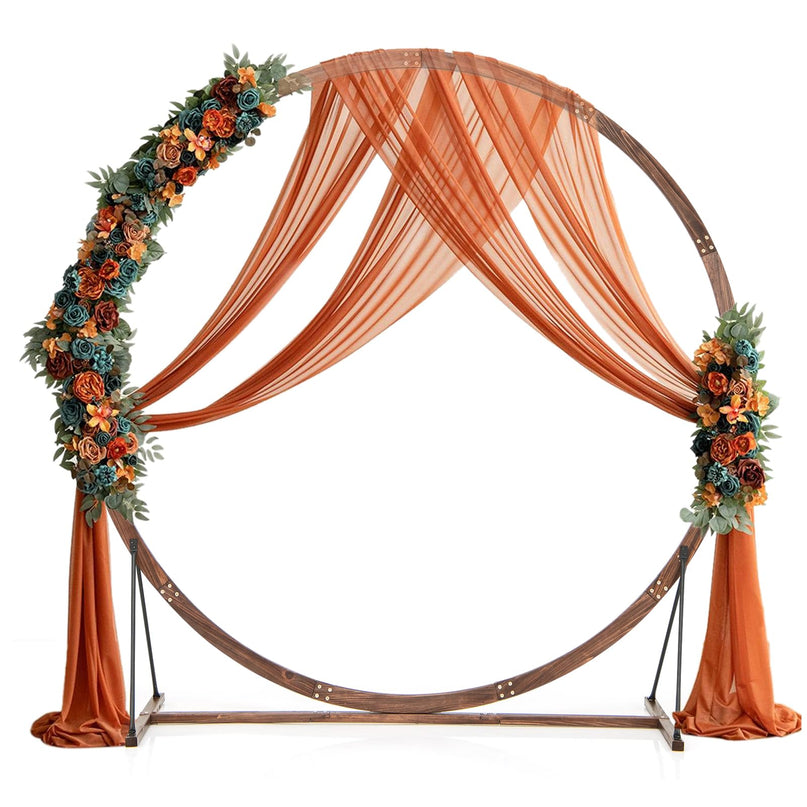 Giantex 7.4 FT Round Solid Wood Arbor for Ceremony Wedding Backdrop Stand