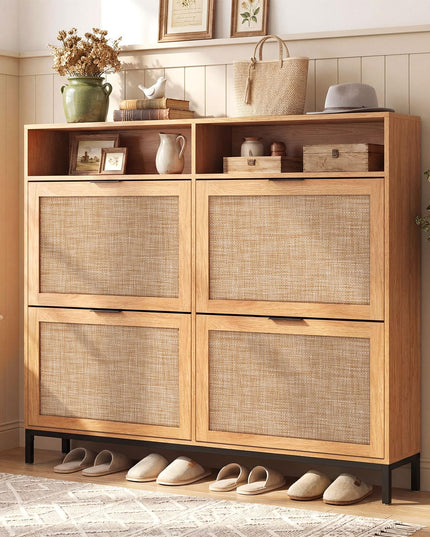 Giantex Large Shoe Storage Cabinet w/ 4 Flip Drawers for Hallway