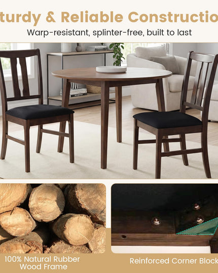 Giantex Fabric Upholstered Kitchen Chair w/Padded Seat for Home Restaurant