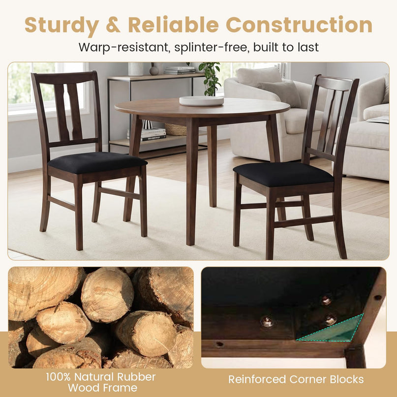 Giantex Fabric Upholstered Kitchen Chair w/Padded Seat for Home Restaurant