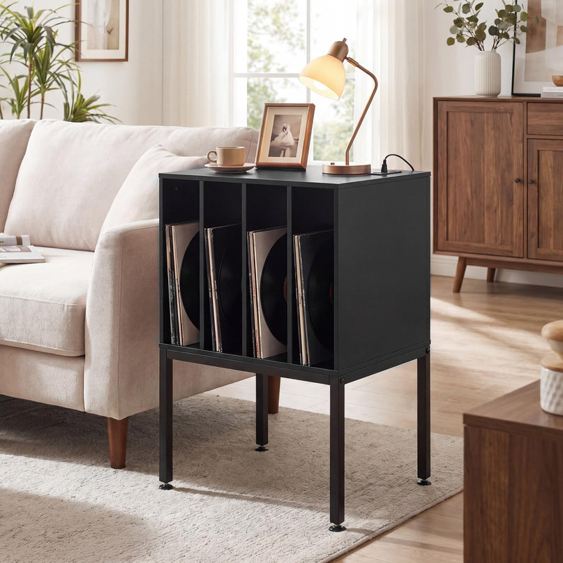 Giantex Record Player Stand with 4 Cabinet Up to 150 Albums