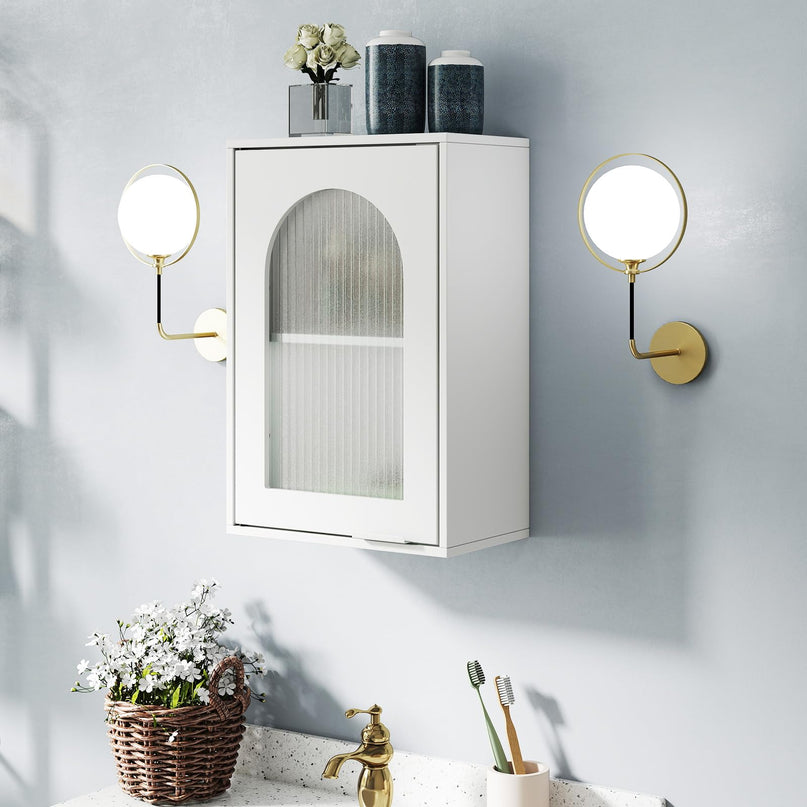 Giantex Wall Mounted Bathroom Cabinet for Living Room Laundry
