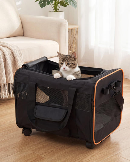 Giantex Rolling Pet Carrier with Wheels