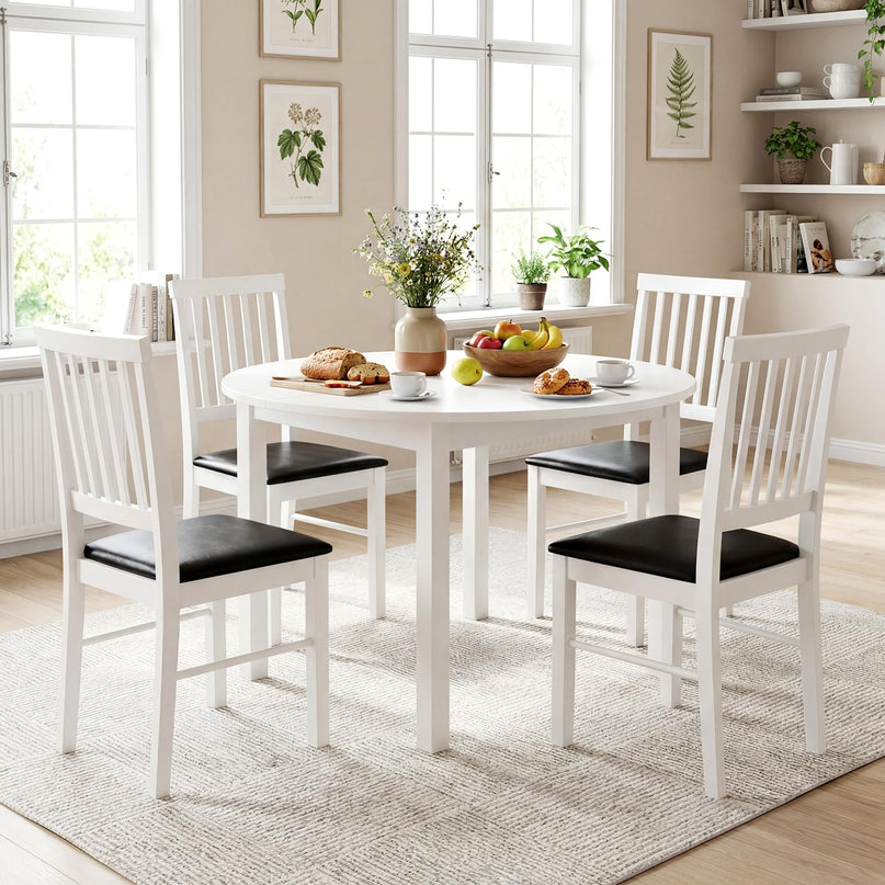 Giantex Modern Mid Century Dining Room Chairs with Hollowed Backrest