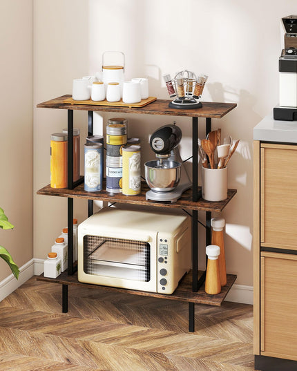 GIANTEX 3-Tier Bookshelf Industrial Bookcase with Open Shelves