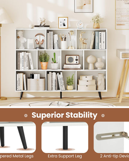 Giantex 10-Cube Bookcase (55" x 9.5" x 42")