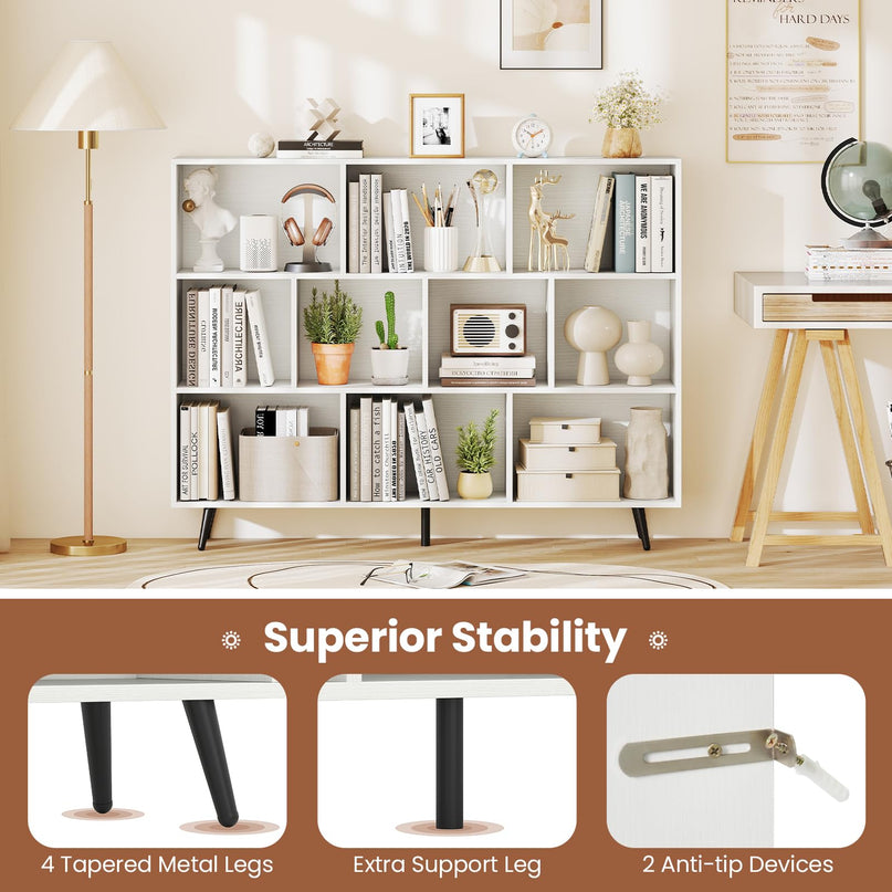 Giantex 10-Cube Bookcase (55" x 9.5" x 42")