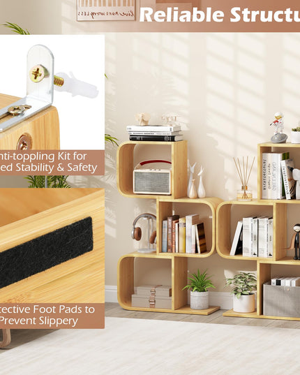 Giantex S Shaped Bookcase