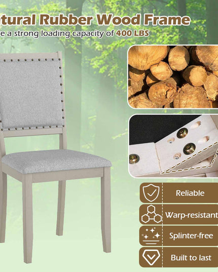 Giantex Farmhouse Dining Chairs Set of 2/4 for Dining Room Living Room Restaurant