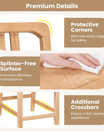 Giantex Natural Dining Room Chair for Living Room Restaurant