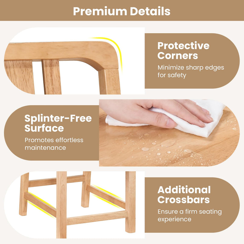 Giantex Natural Dining Room Chair for Living Room Restaurant