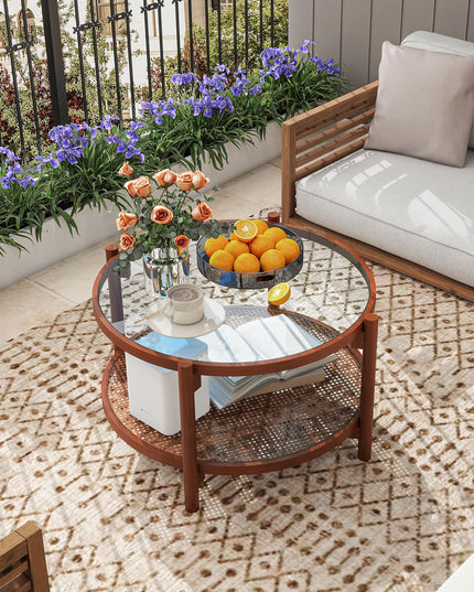 Giantex Rattan Coffee Table