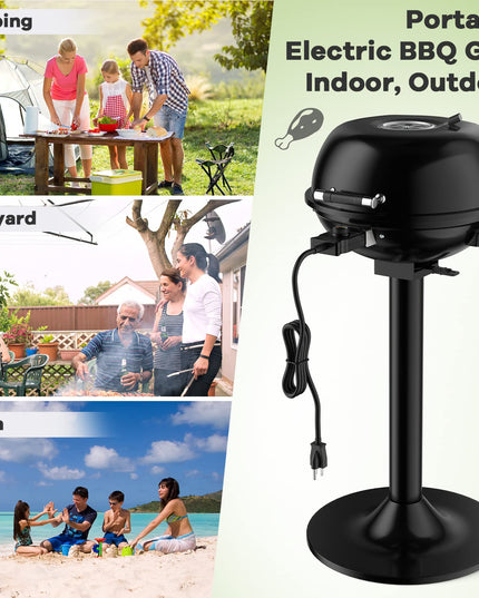 Giantex Electric BBQ Grill - 1600 Watts Portable Standing Grill