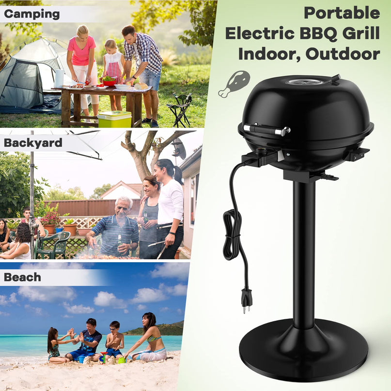 Giantex Electric BBQ Grill - 1600 Watts Portable Standing Grill