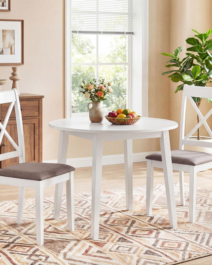 Giantex Rubber Wood Dining Room Chairs with Comfortable Backrest & Padded Seat