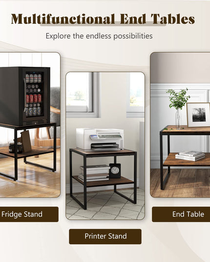 Giantex End Table Set of 2, Industrial 20" Side Table