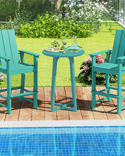 Giantex 52” Tall Adirondack Chair, HDPE Outdoor Bar Stool with Ergonomic Backrest