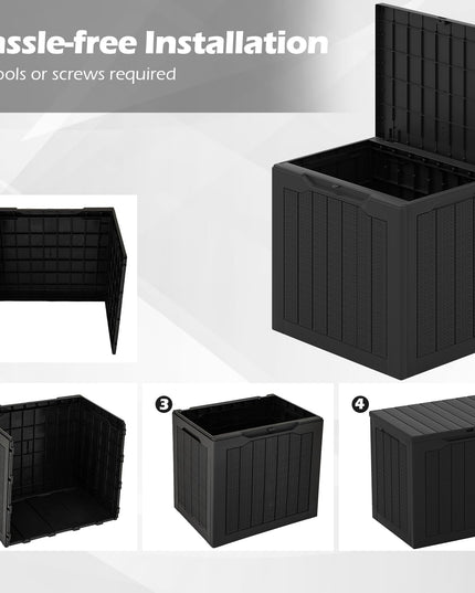 Giantex Boîte de rangement extérieure de 95 litres pour accessoires de piscine