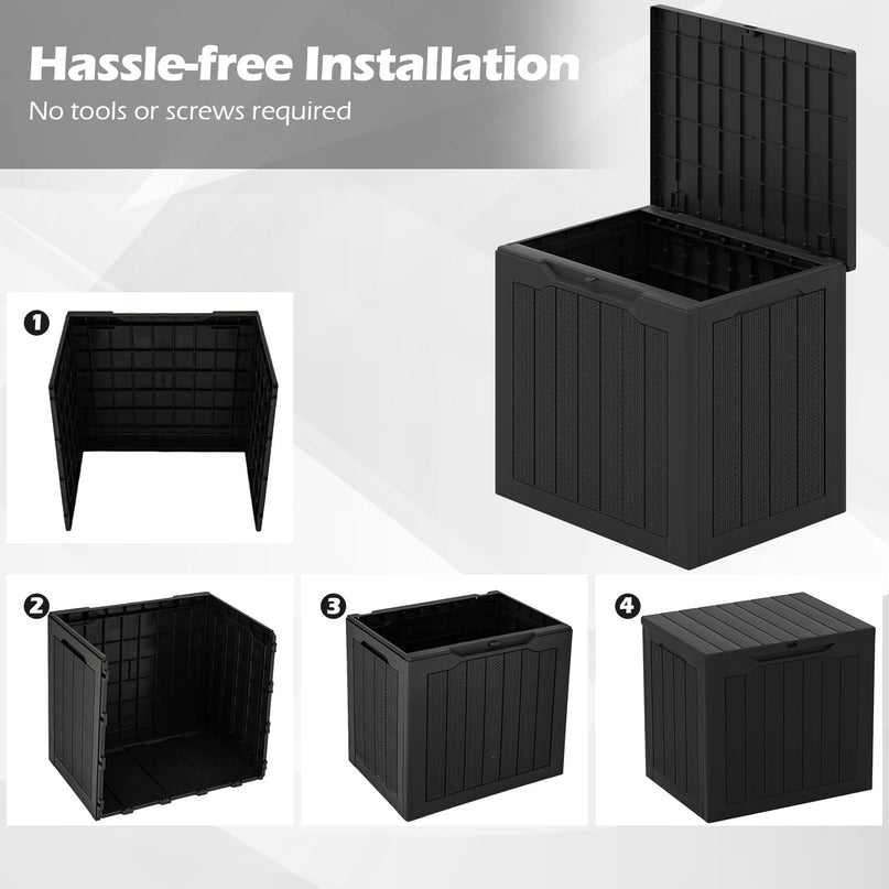 Giantex 25 Gallon Outdoor Storage Box for Pool Accessories