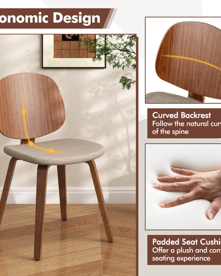 Giantex Wooden Dining Chairs Set of 2/4 for Living Dining Room
