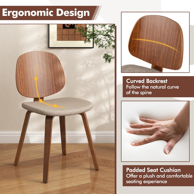 Giantex Wooden Dining Chairs Set of 2/4 for Living Dining Room
