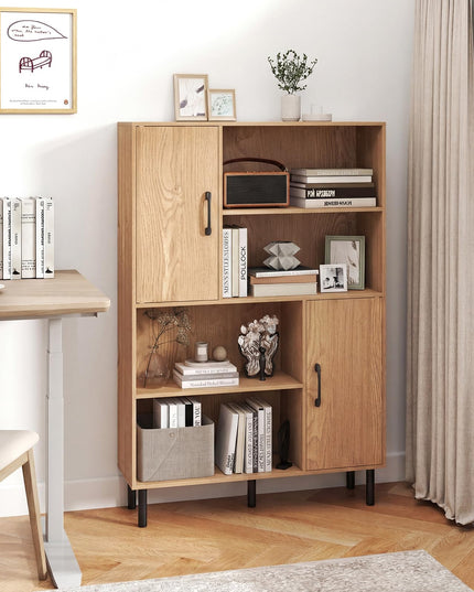 Meuble de Rangement Giantex à 4 Niveaux et Portes, 119 cm