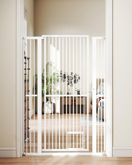 Giantex 59'' Extra Tall Pet Gate for Large Dogs & Cats | Adjustable 30.5''–41'' Wide Dog Gate