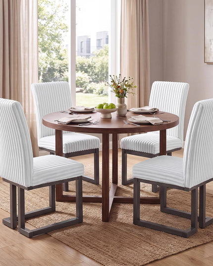 GIANTEX Upholstered Dining Chairs Set of 2/4 with High Back