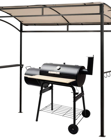 Giantex 7x4.4ft Grill Gazebo, Patio Outdoor Backyard BBQ Canopy Shelter
