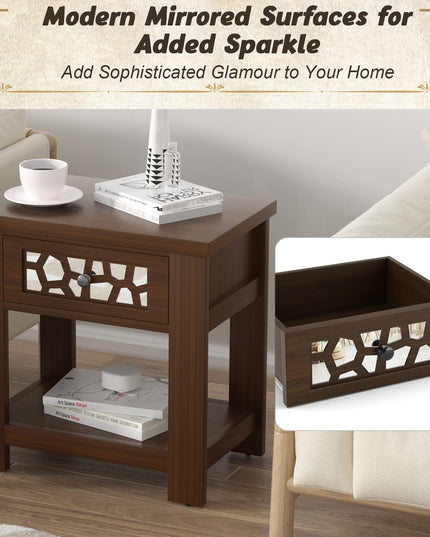 Giantex Retro End Table