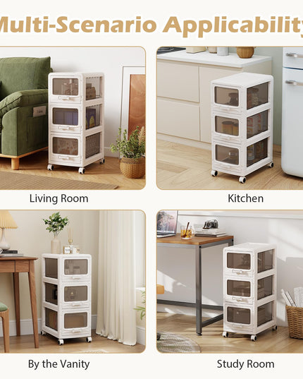 Giantex Rolling Storage Cart with Lockable Wheels
