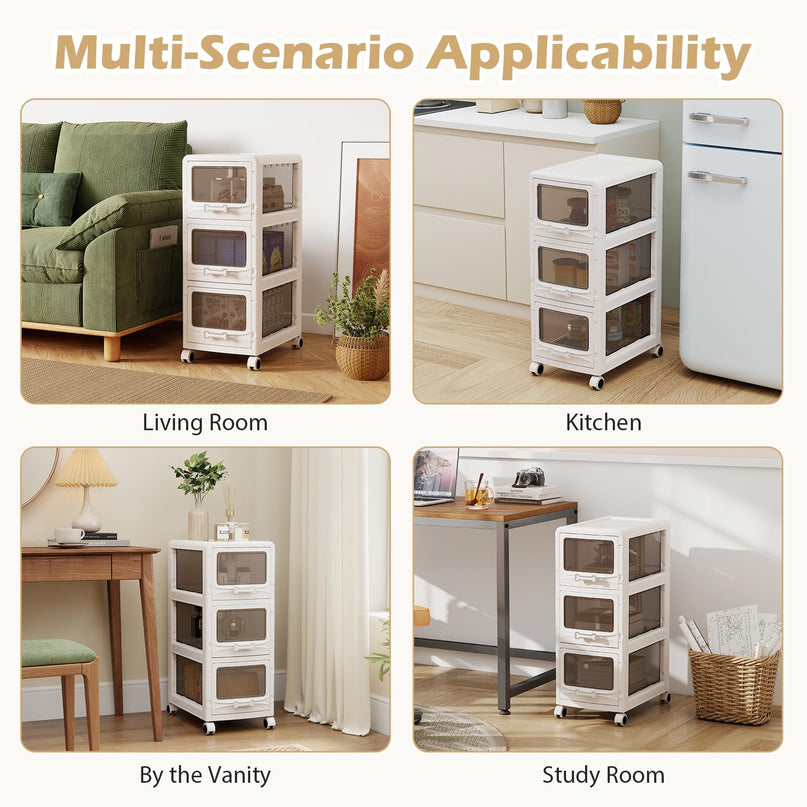 Giantex Rolling Storage Cart with Lockable Wheels