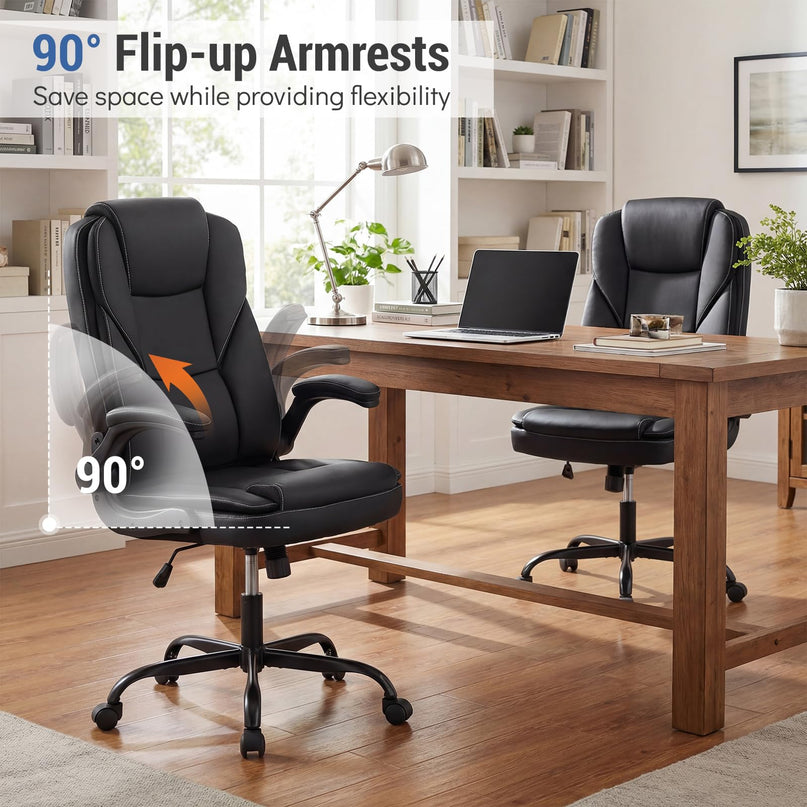 Chaise de bureau ergonomique Giantex avec accoudoirs relevables