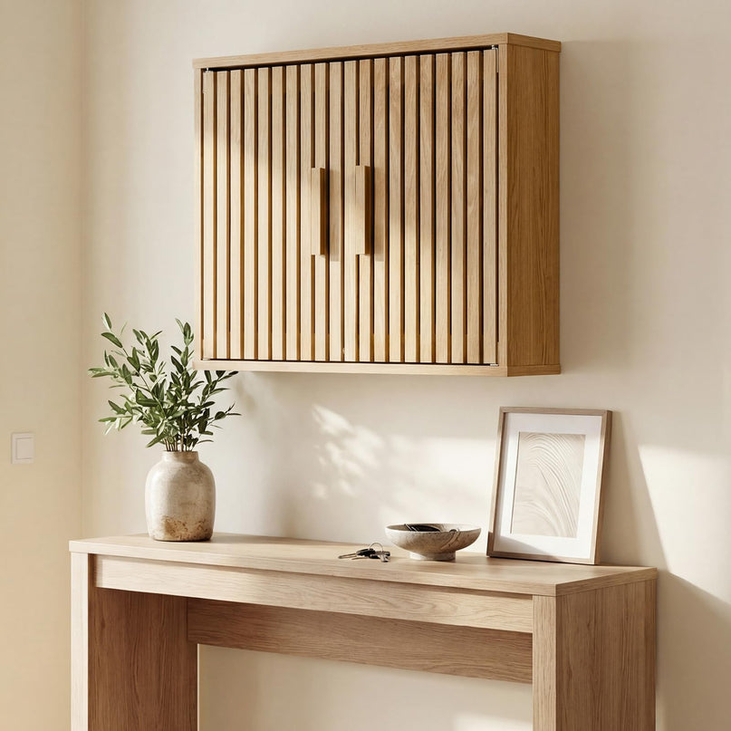 Giantex Bathroom Wall Cabinet Wall Mounted Wooden Medicine Cabinet