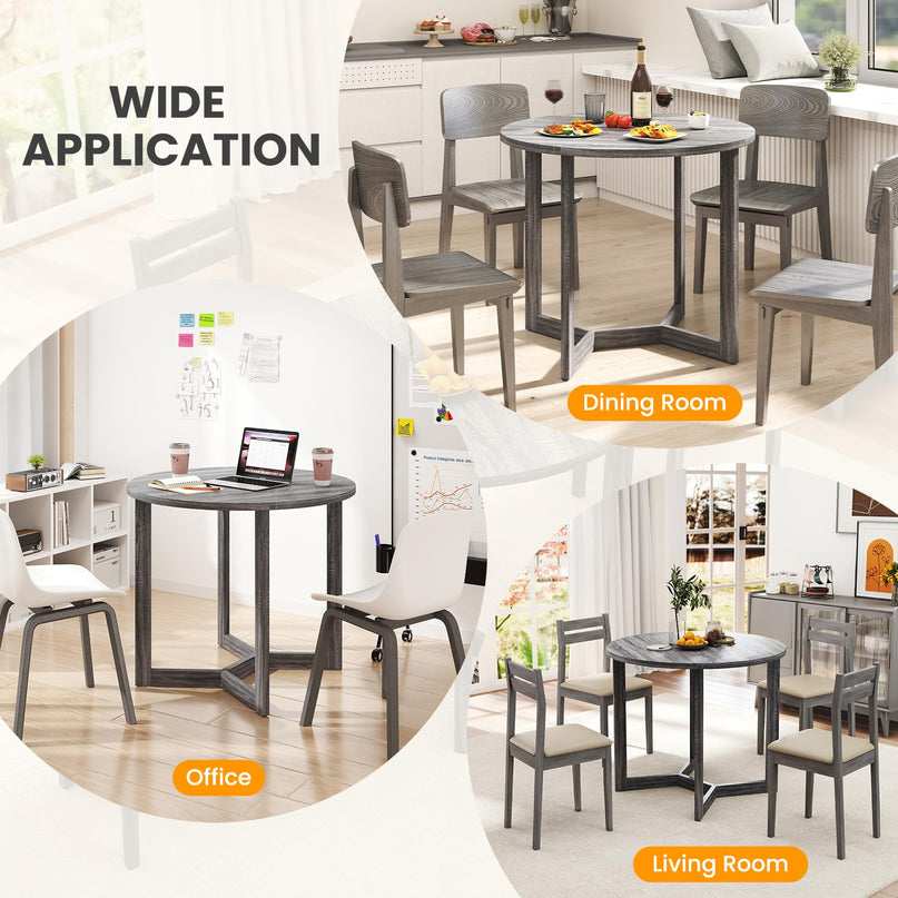 Giantex 36" Round Dining Table for 4