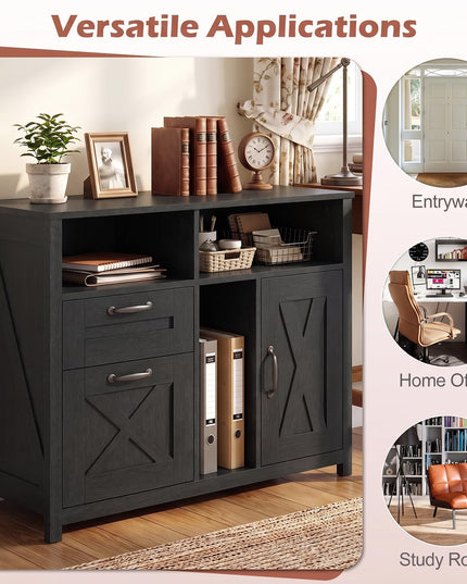GIANTEX File Cabinet with 2 Drawers for Letter/A4 (37.5"x13"x28.5")