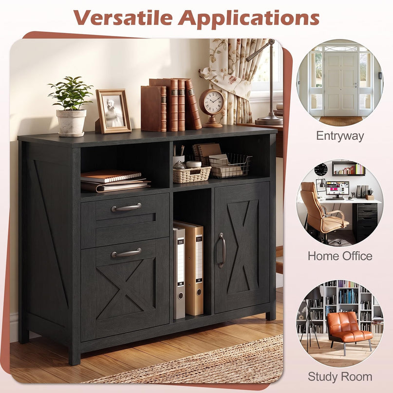 GIANTEX File Cabinet with 2 Drawers for Letter/A4 (37.5"x13"x28.5")